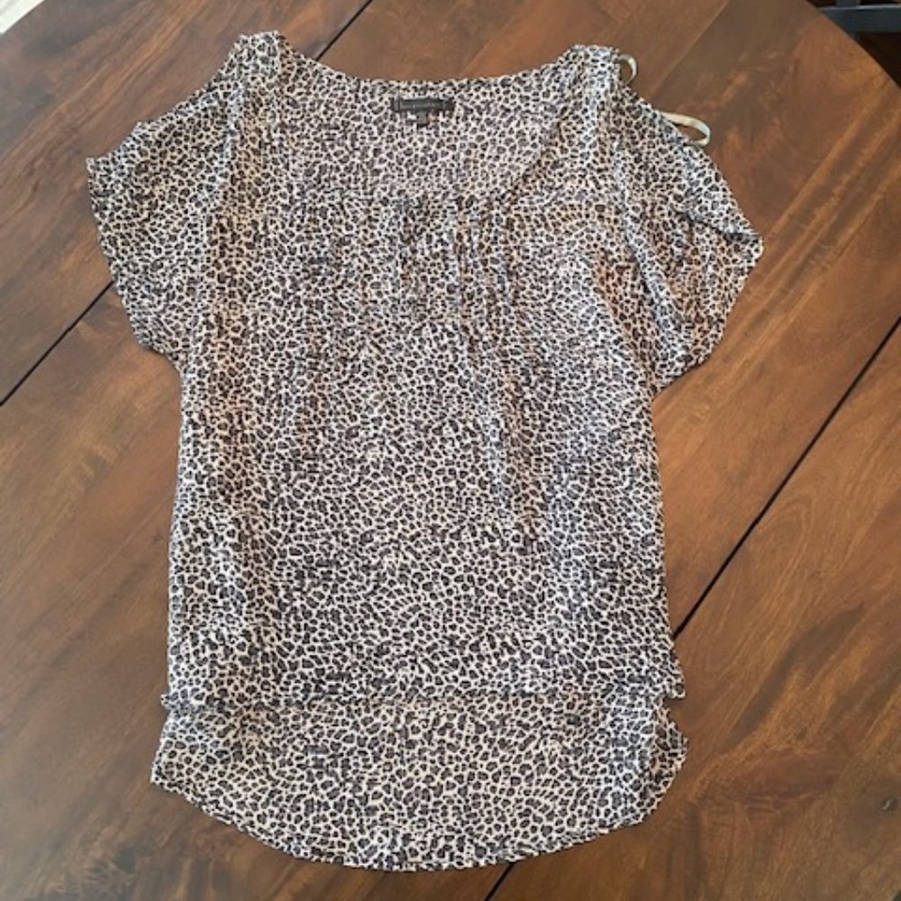 Leopard Print Sheer Top